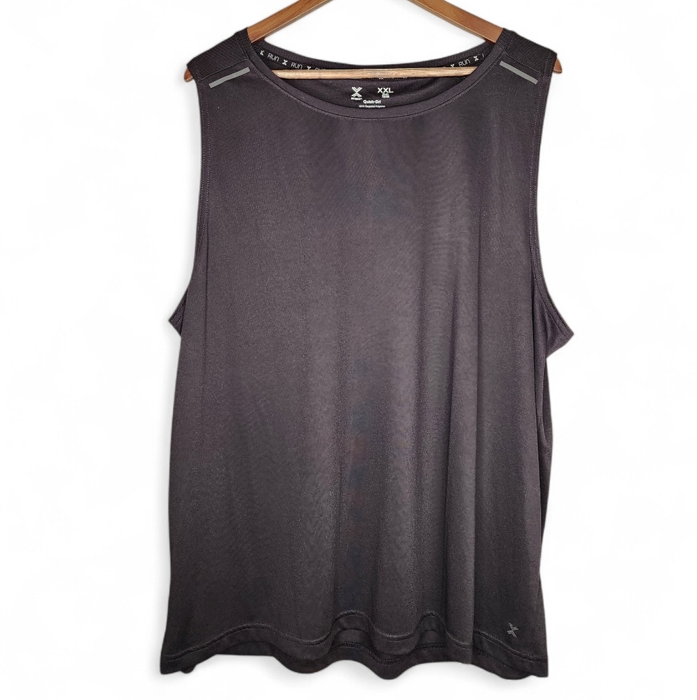 Xersion Quick-Dri Run Tank In Black Size XXL